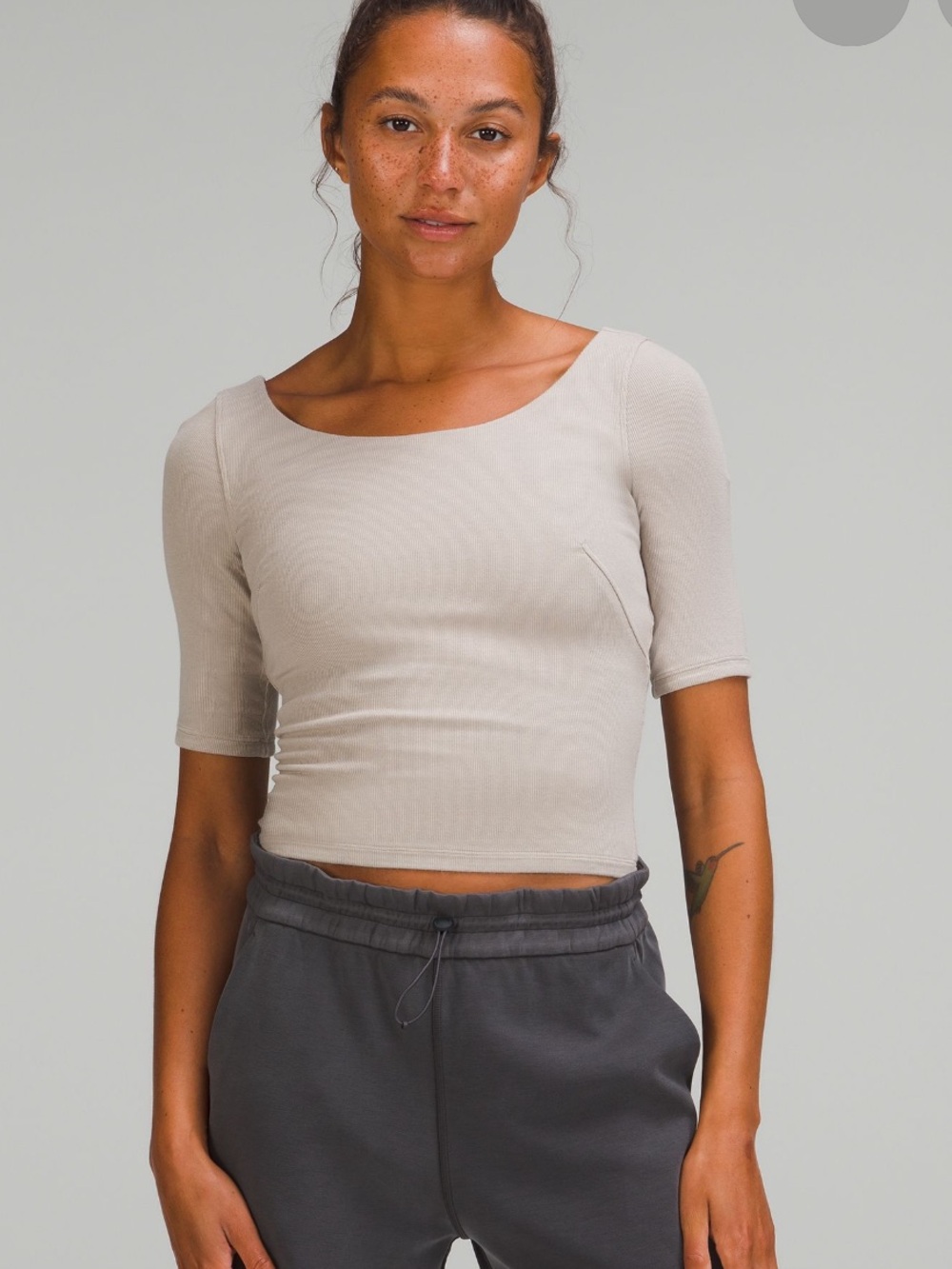 Lululemon Ribbed Micro-Modal Half Sleeve T-Shirt